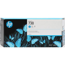 HP 738M 300-ml Original DesignJet Ink Cartridge - Cyan 676M9A