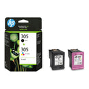 HP 305 Original Ink Cartridge - Tri-Colour and Black - Multi-pack 6ZD17AE