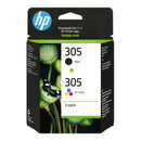 HP 305 Original Ink Cartridge - Tri-Colour and Black - Multi-pack 6ZD17AE