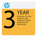 HP 3-year Premium Onsite w/Defective Media Retention Notebook Support U86E1E