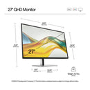 HP Series 5 Pro 527pq 27' QHD 5ms Monitor 9D9S0UT