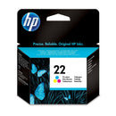 HP 22 Original Colour Ink Print Cartridge - Cyan Magenta Yellow C9352AE