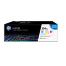 HP 304A Original LaserJet Toner Cartridges - Tri-pack Cyan Magenta Yellow CF372AM