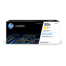 HP 212X High Yield Original LaserJet Toner Cartridge - Yellow W2122X
